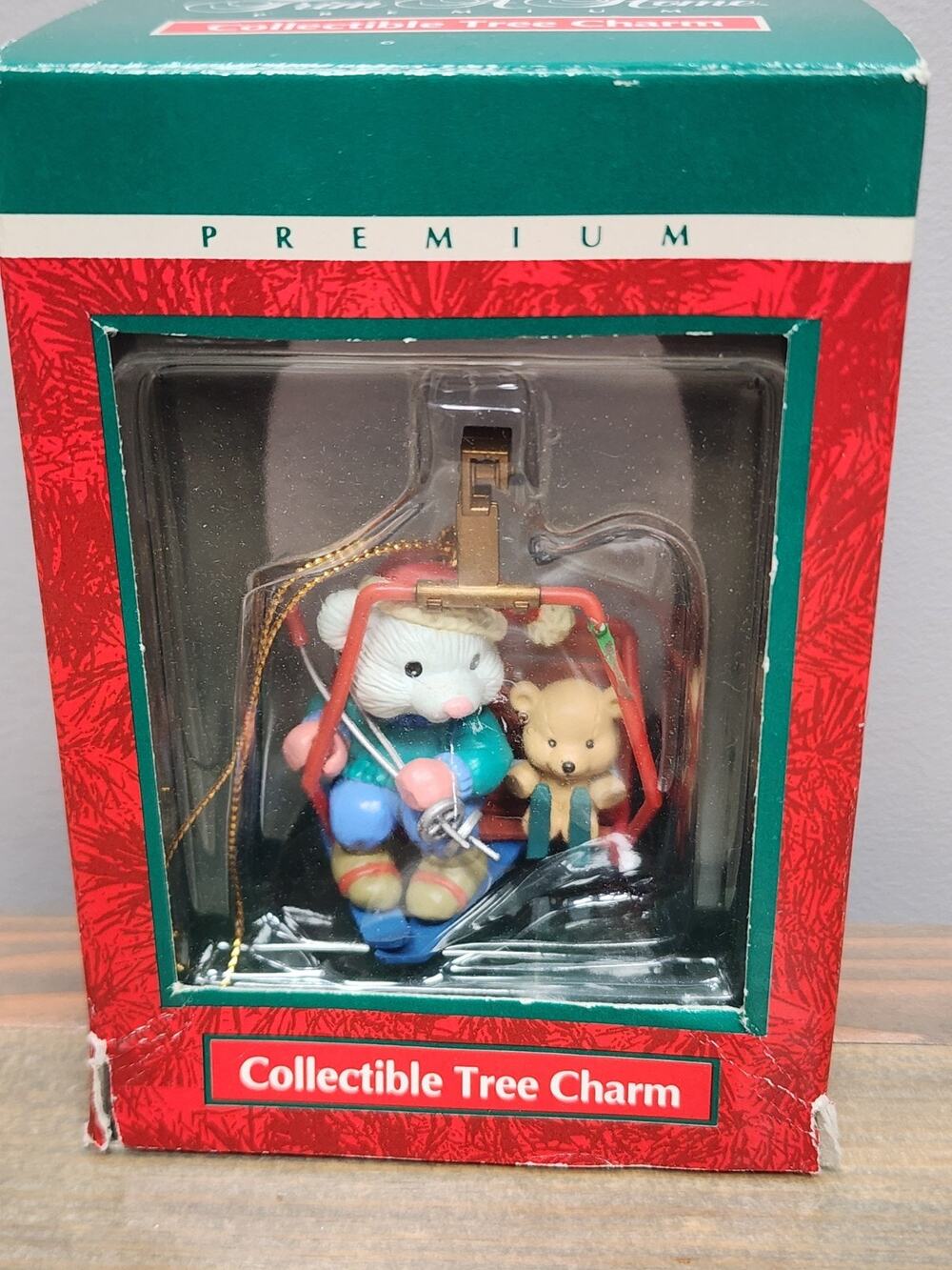 Vintage Trim a Home Collectible Tree Charm Christmas Ornament Bear And Plush